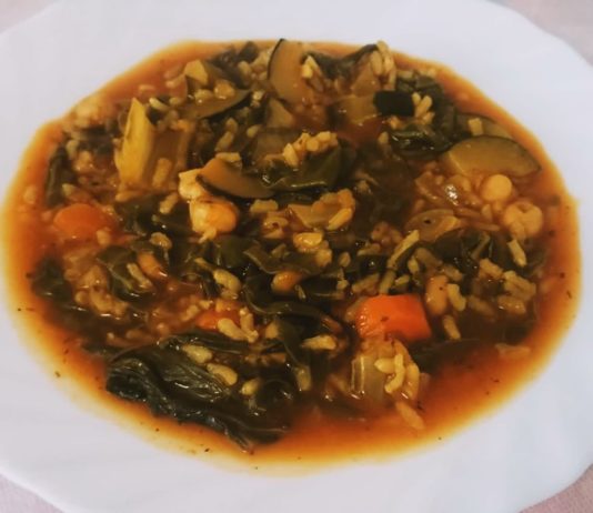 Arroz con verduras - receta vegana