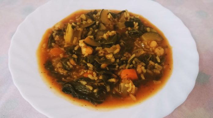 Arroz con verduras - receta vegana